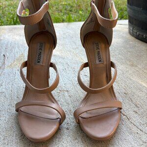 Steve Madden Nude Strappy Stilettos Size 8